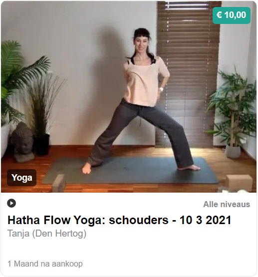 Hatha Yoga met focus op de schouders met Tanja Den Hertog